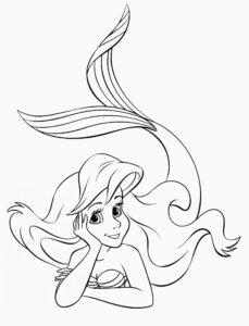 Desenho da Ariel para colorir