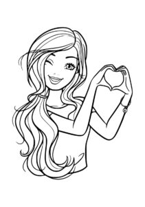 Desenho da Barbie para colorir