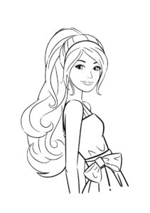 Desenho da Barbie para colorir e imprimir