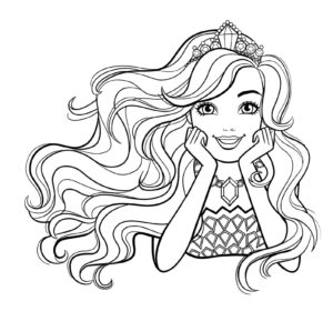 Desenho da Barbie princesa para colorir