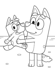 Desenhos da Bluey para colorir e imprimir