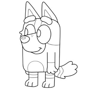 Desenho da bluey para colorir e imprimir