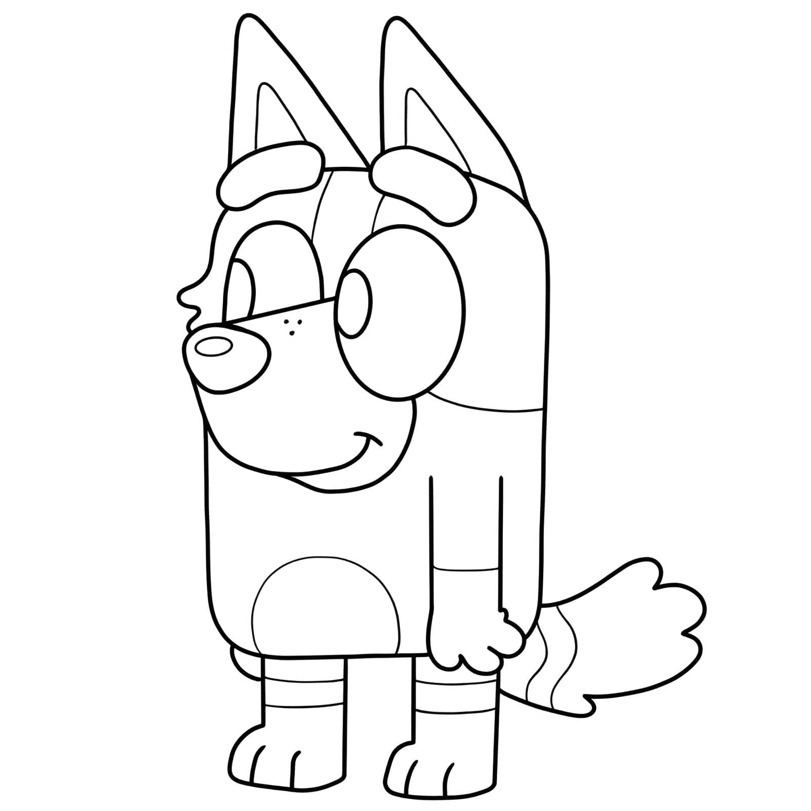 Desenho da bluey para colorir e imprimir