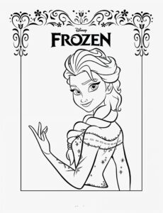 Desenho da Elsa para colorir