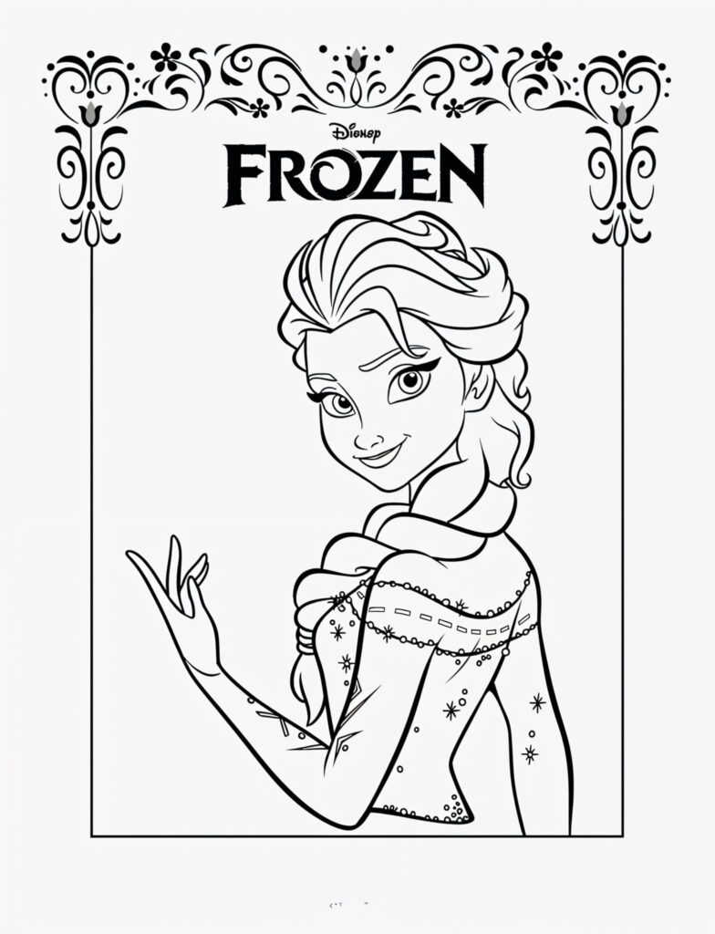 desenho para colorir elsa