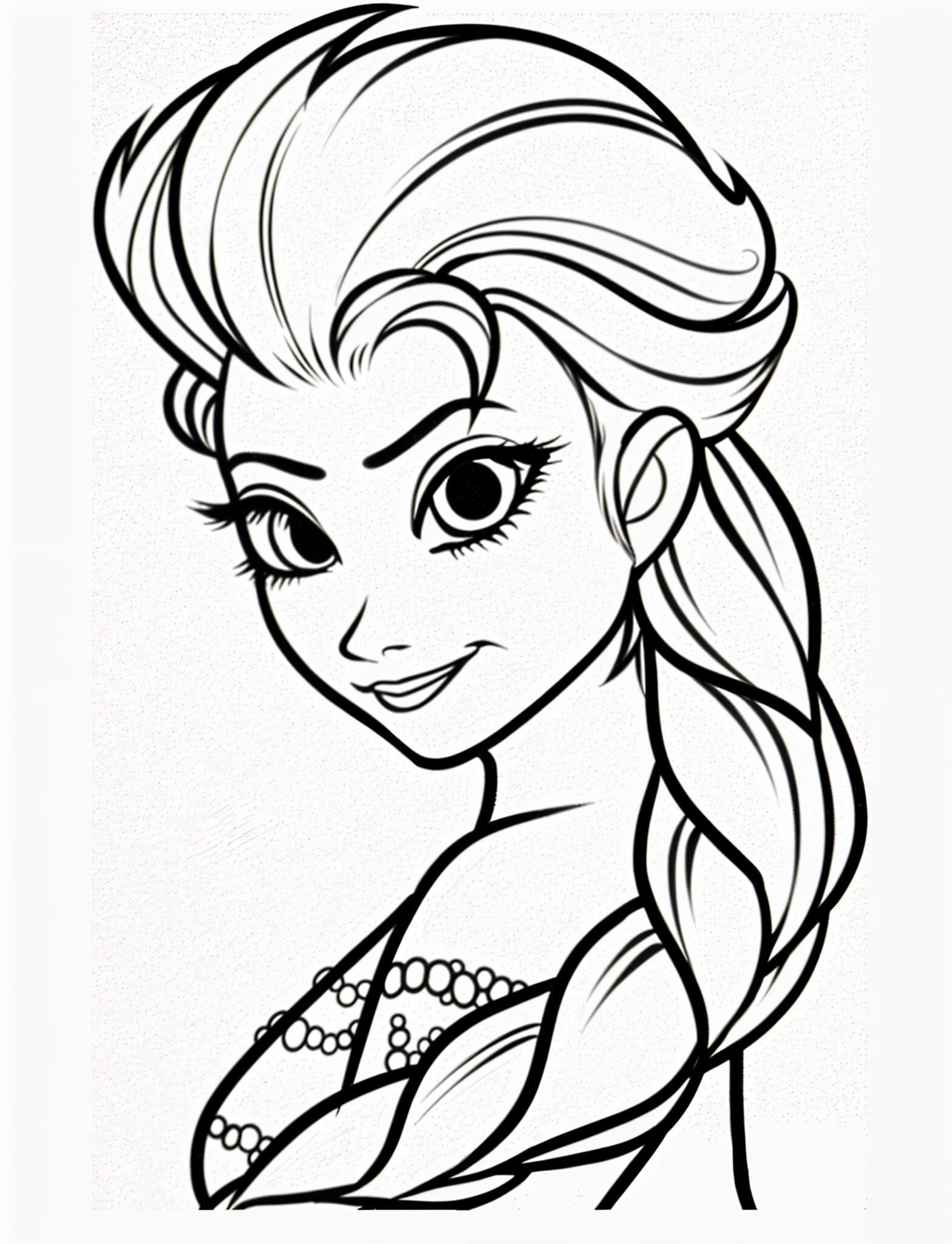 Desenho da Elsa para colorir e imprimir