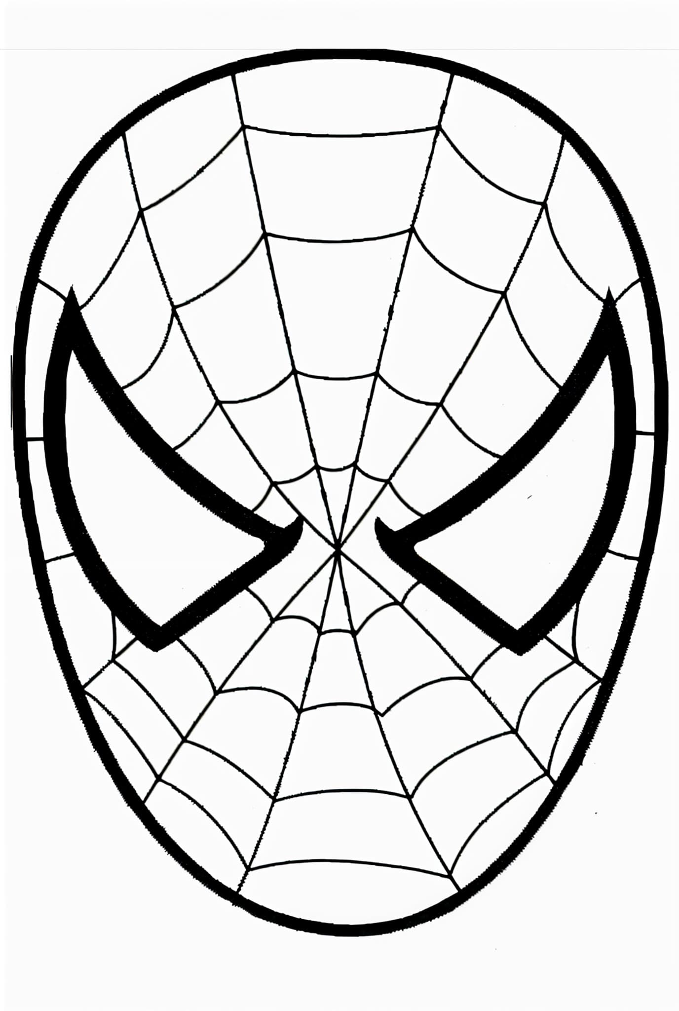 Desenho da máscara do Homem Aranha para colorir