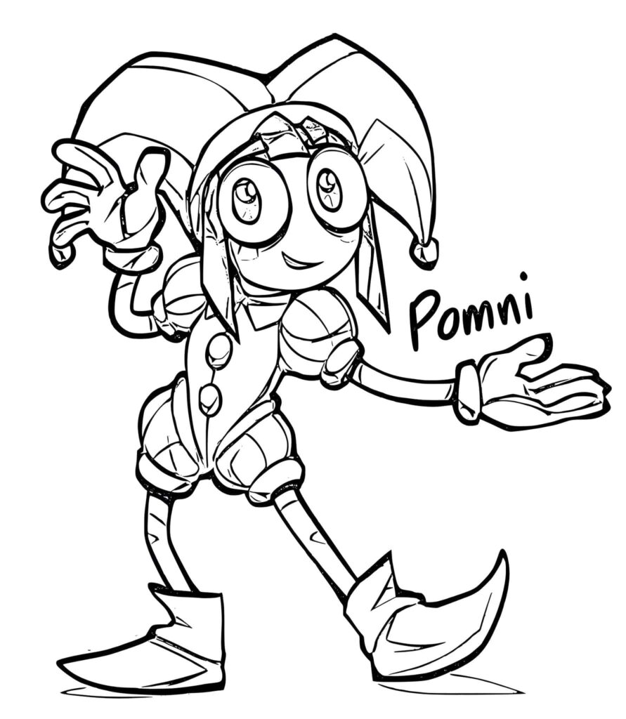 pomni desenho para colorir