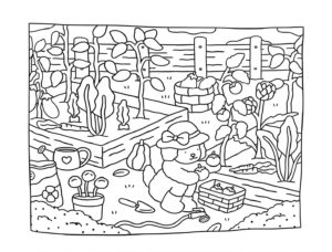 Desenho de Bobbie Goods no jardim para colorir