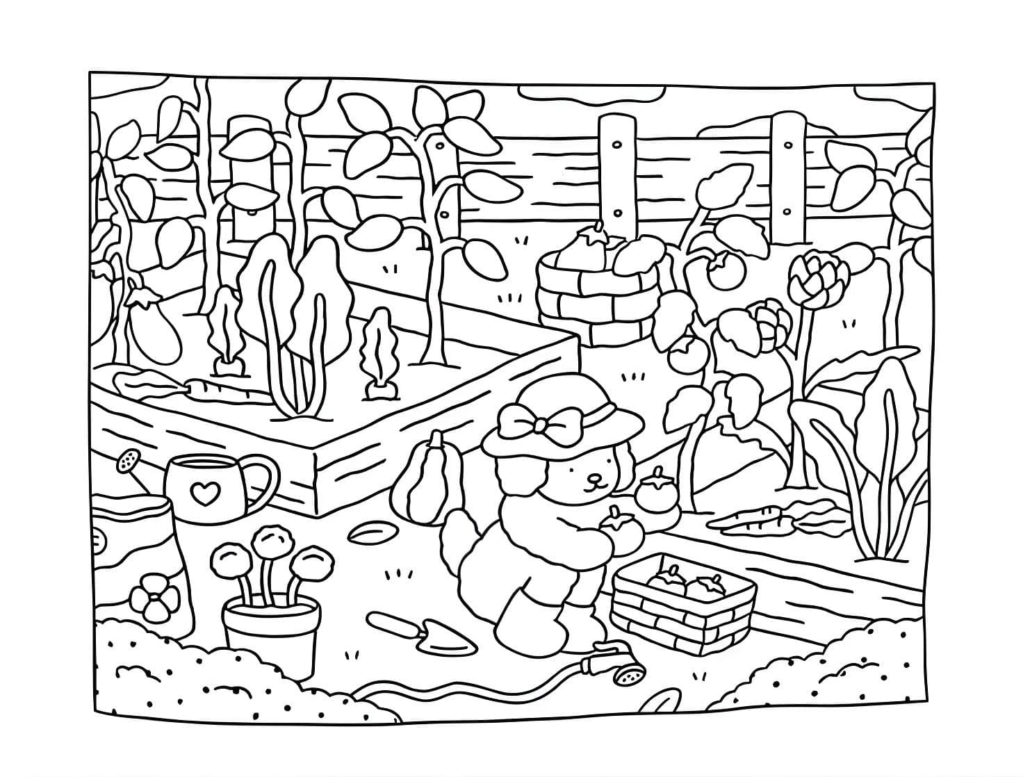 Desenho de Bobbie Goods no jardim para colorir