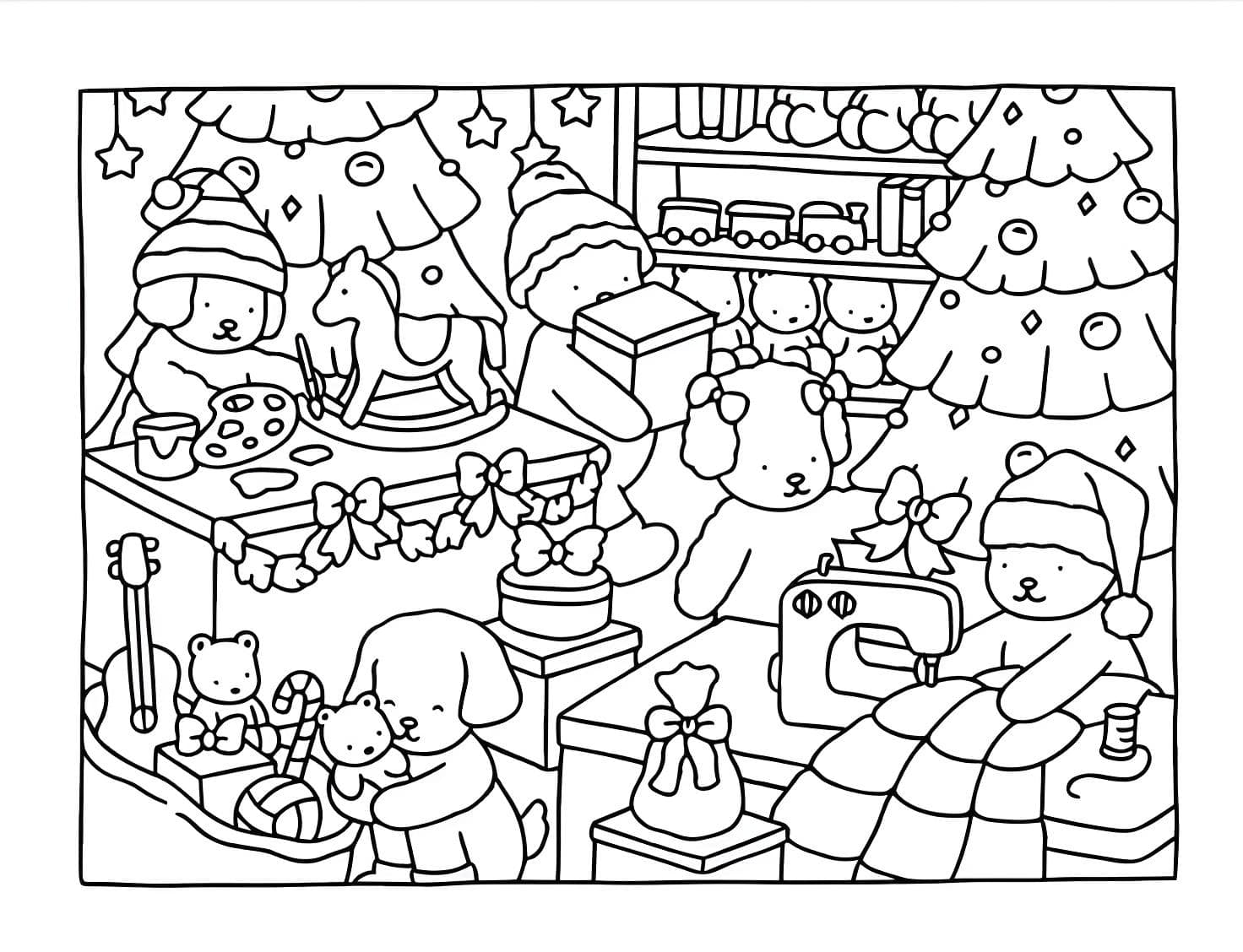 Desenho de Bobbie Goods no Natal para colorir