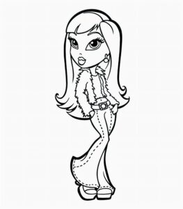 Desenho de Bratz fashion para colorir