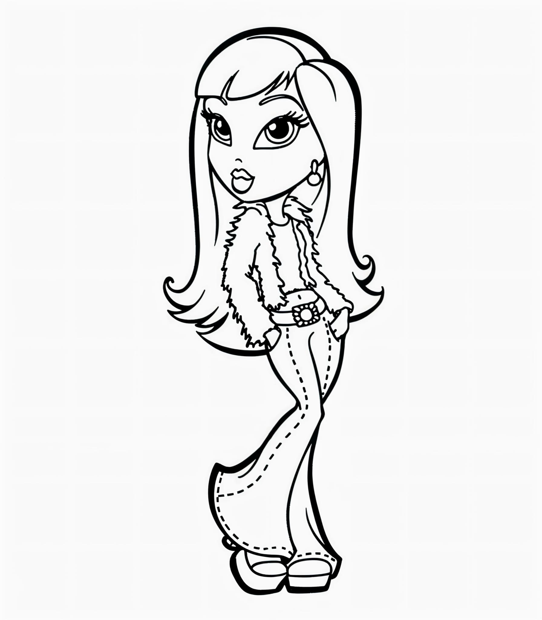 Desenho de Bratz fashion para colorir