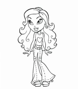 Desenho de Bratz linda para colorir