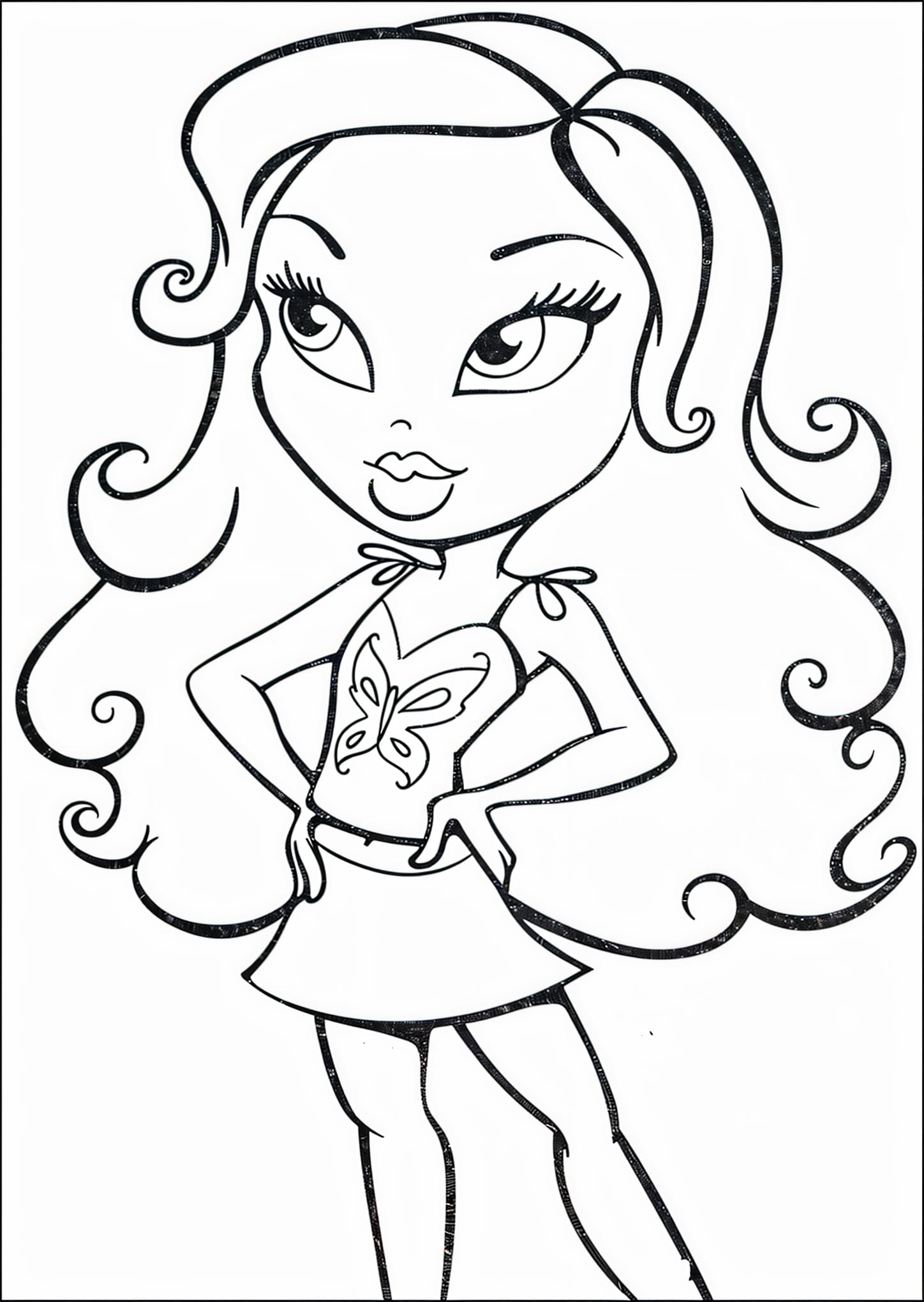 Desenho de Bratz para colorir e imprimir