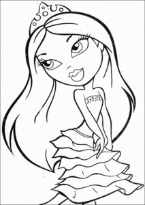 Desenho de Bratz princesa para colorir