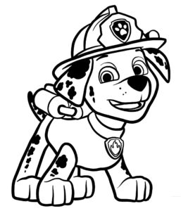 Desenho de Marshall da Patrulha Canina para colorir