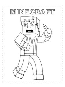 Desenho de Minecraft para colorir e imprimir