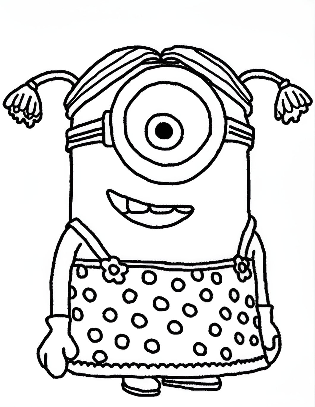 Desenho de minion menina para colorir