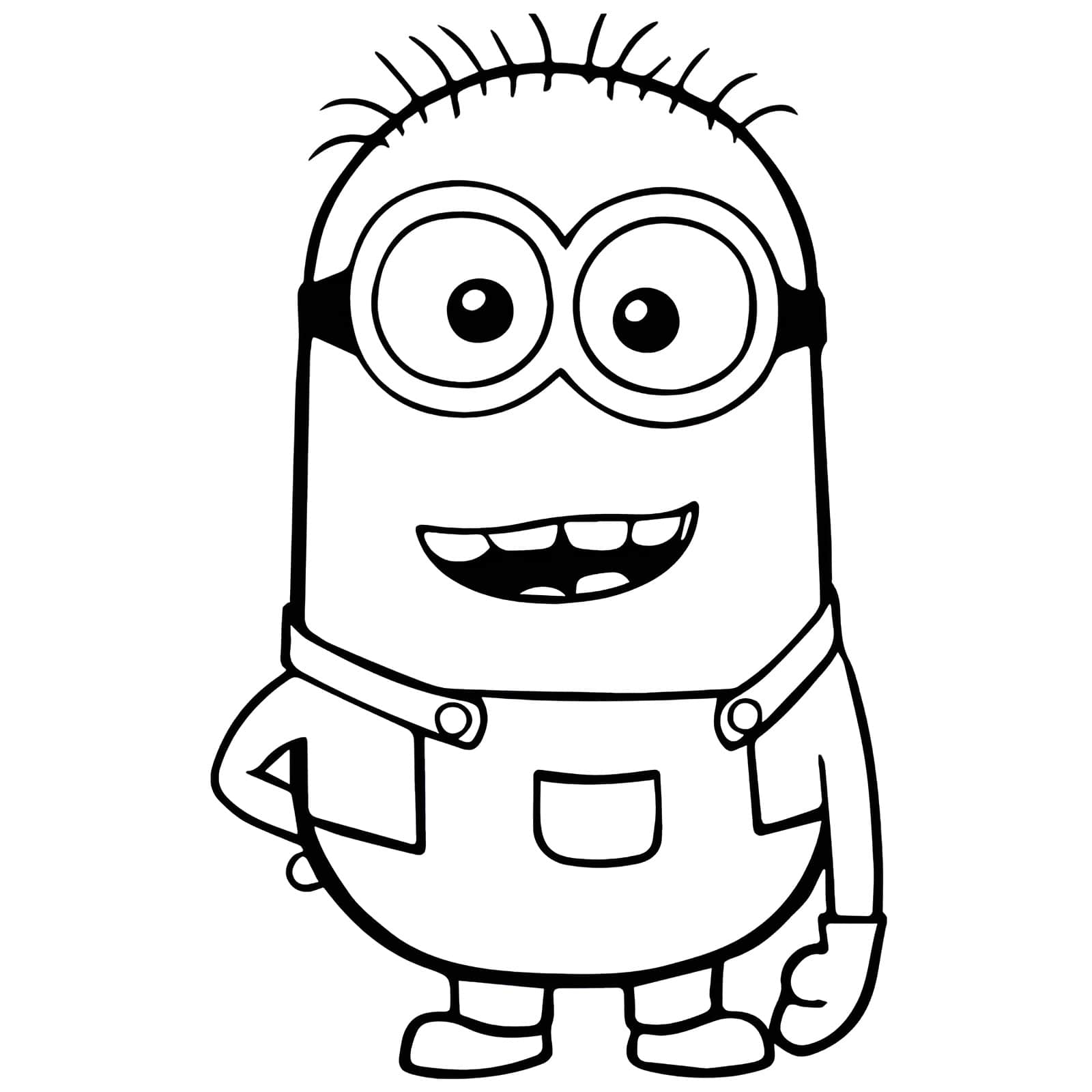 Desenho de minion sorrindo para colorir