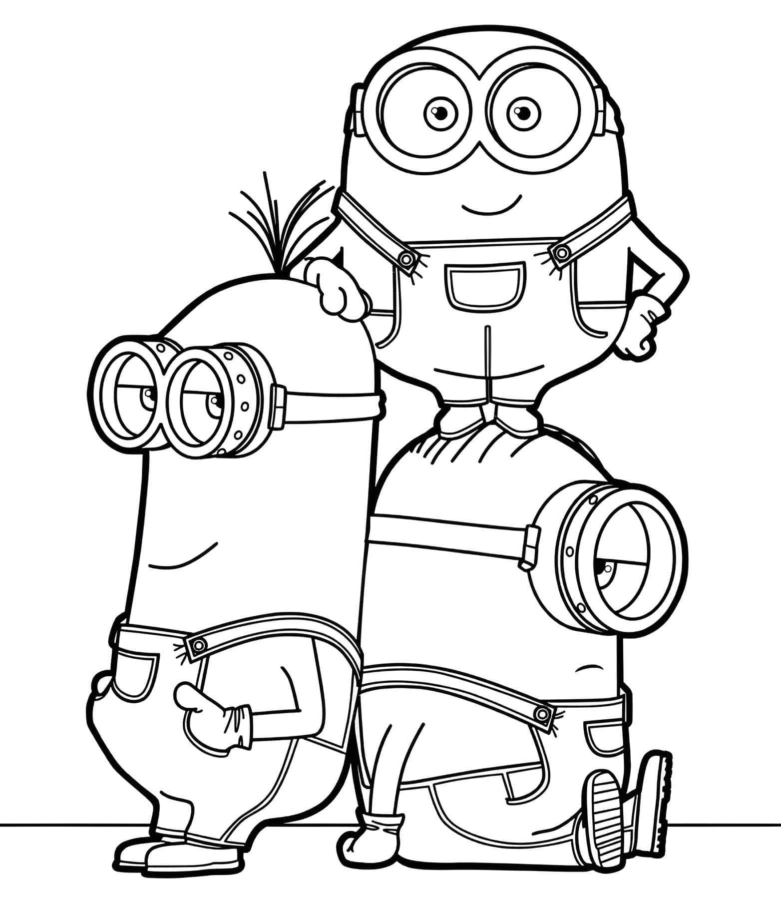 Desenho de minions para colorir