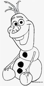 Desenho de olaf de Frozen para colorir