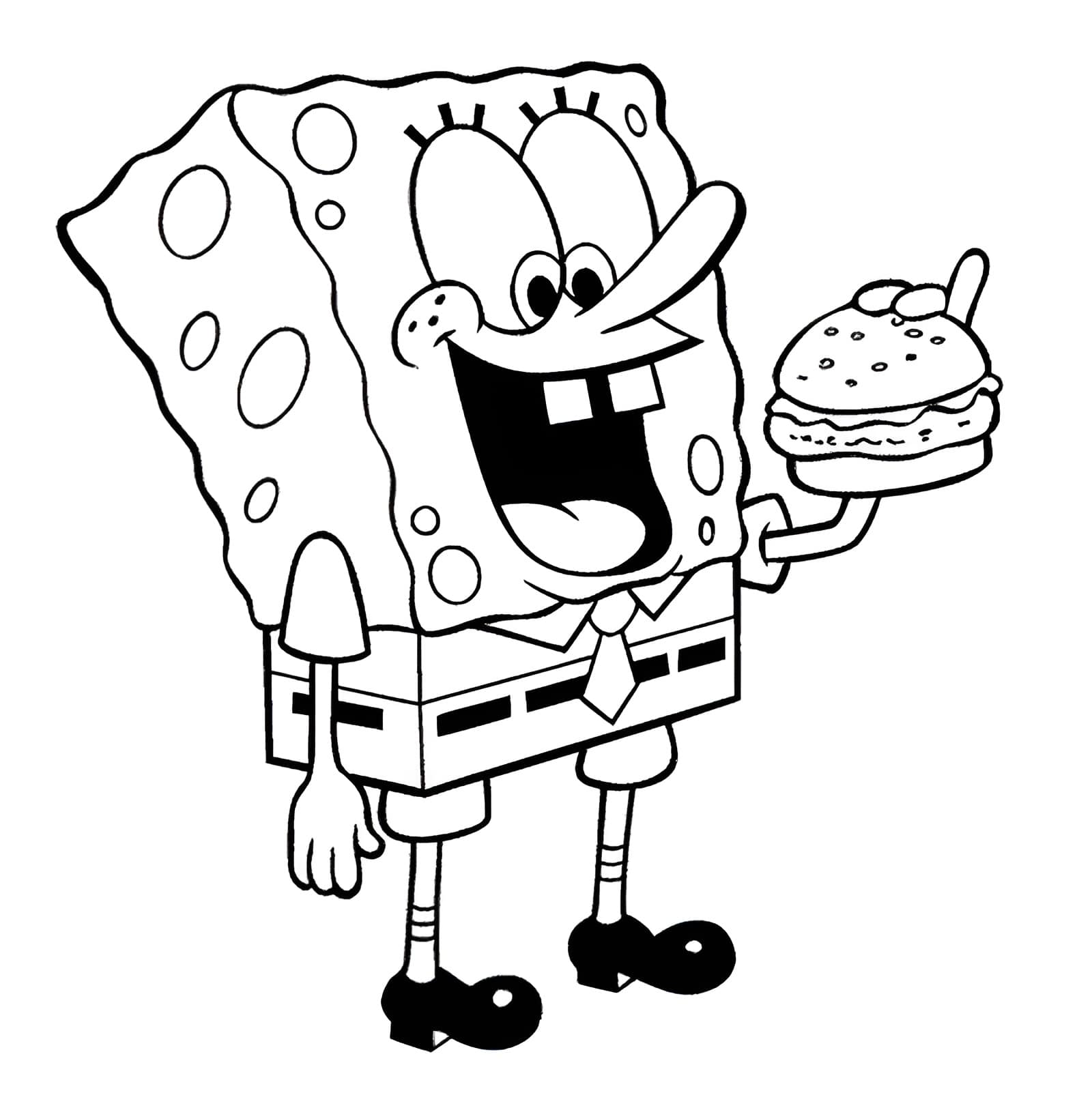 desenho para colorir e imprimir bob esponja