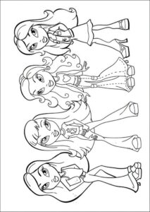 Desenho da Bratz para colorir