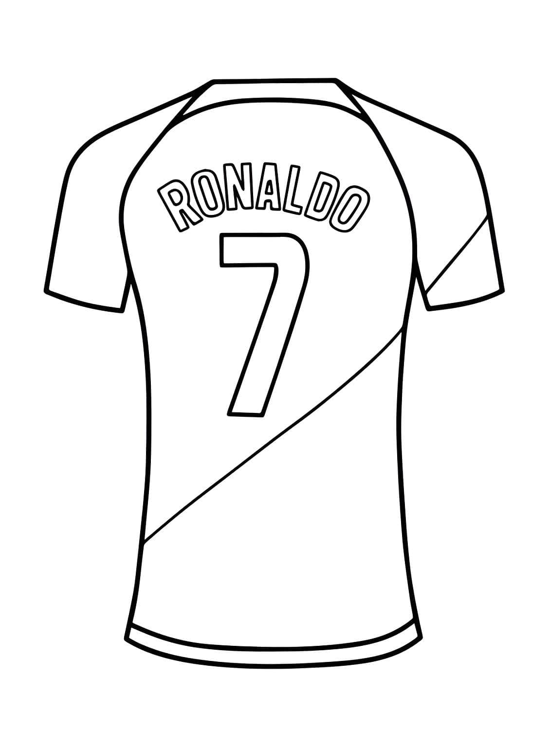 Desenho da camiseta do Cristiano Ronaldo portugal para colorir