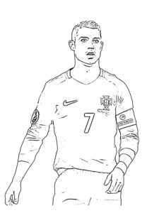 Desenhos do Cristiano Ronaldo para imprimir e colorir