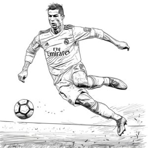 Desenho do Cristiano Ronaldo real madrid para imprimir