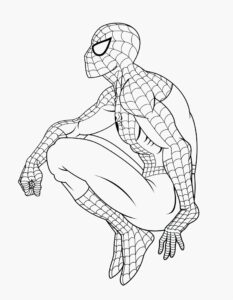 Desenho do Homem Aranha para colorir