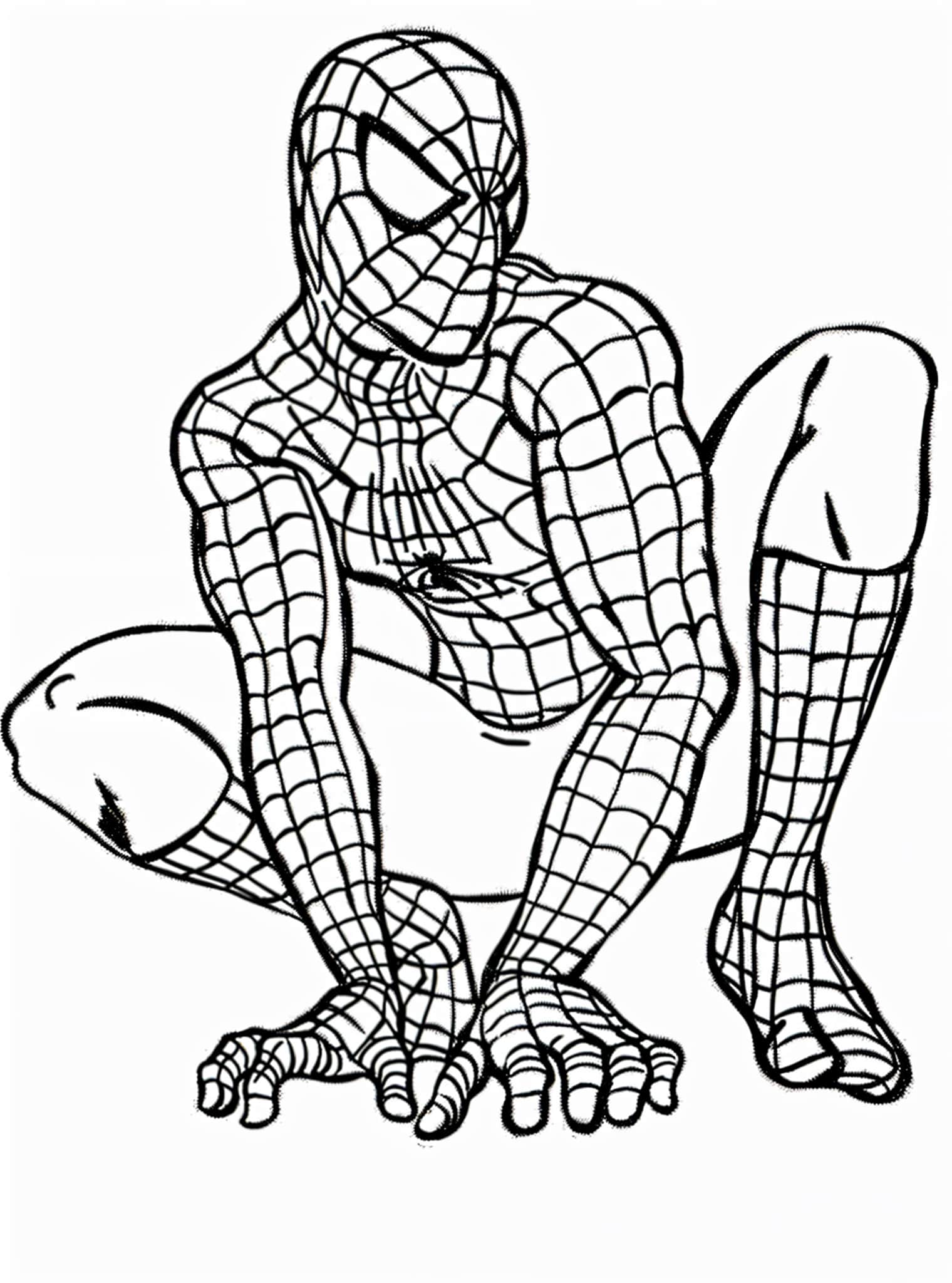 Desenho do Homem Aranha para colorir e imprimir