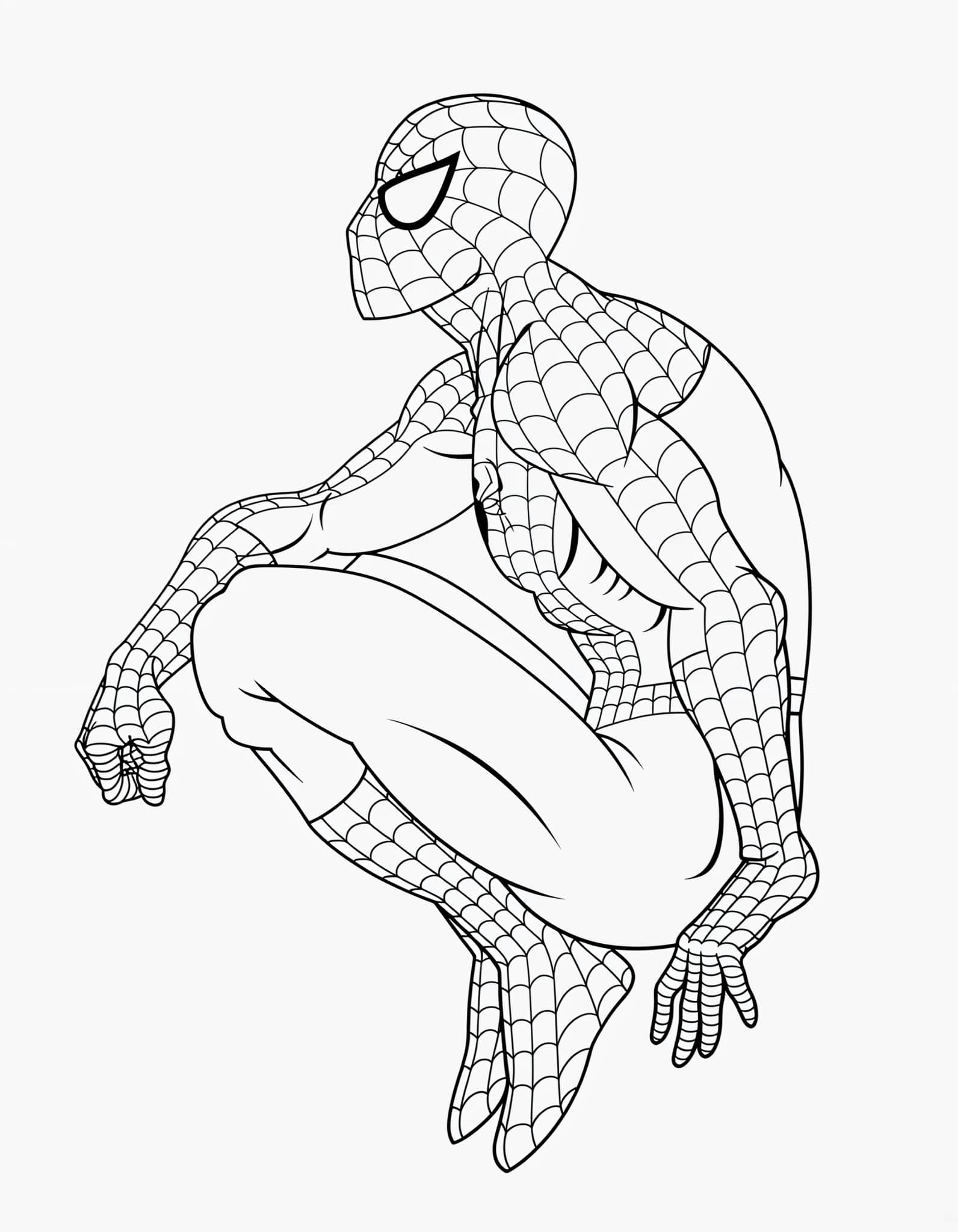 Desenho do Homem Aranha para colorir