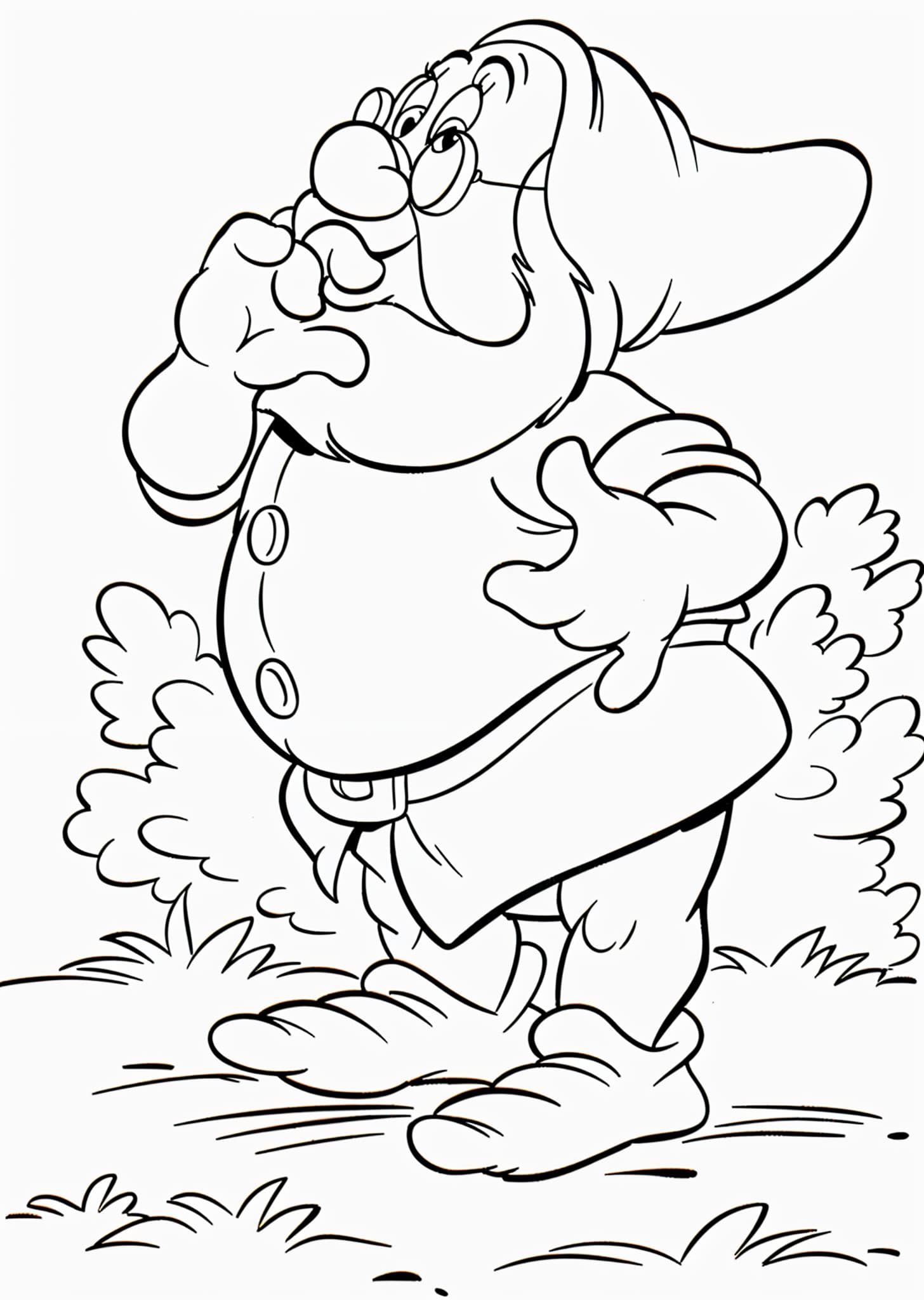 Desenho do mestre de Branca de neve para colorir