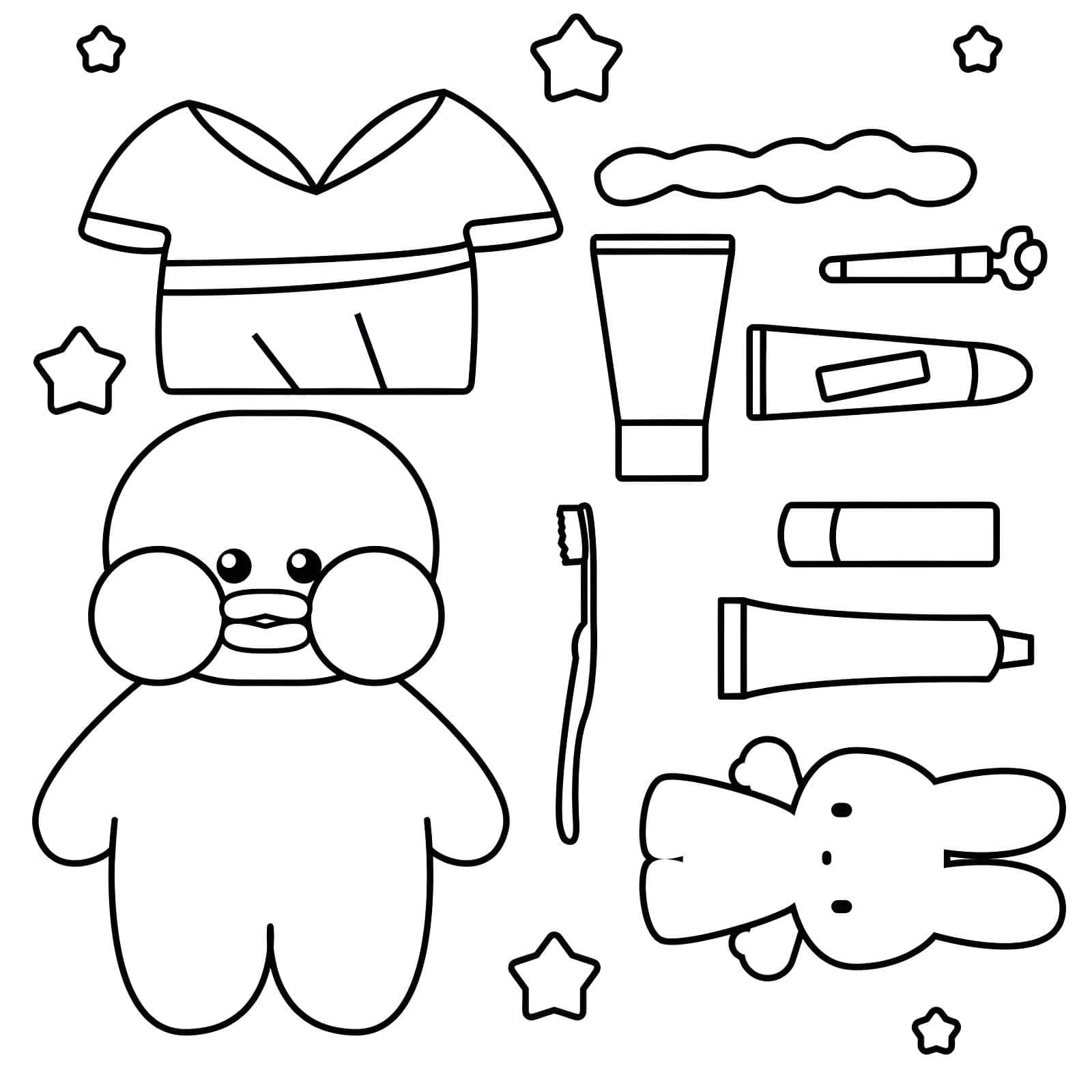 Desenho do Paper Duck para colorir e imprimir