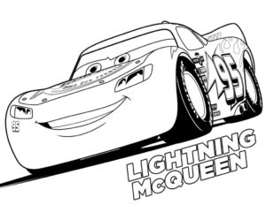 Desenho do Relâmpago McQueen de Carros para colorir