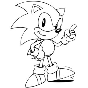 Desenho do Sonic para colorir