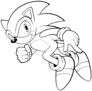 Desenho do Sonic para imprimir e colorir