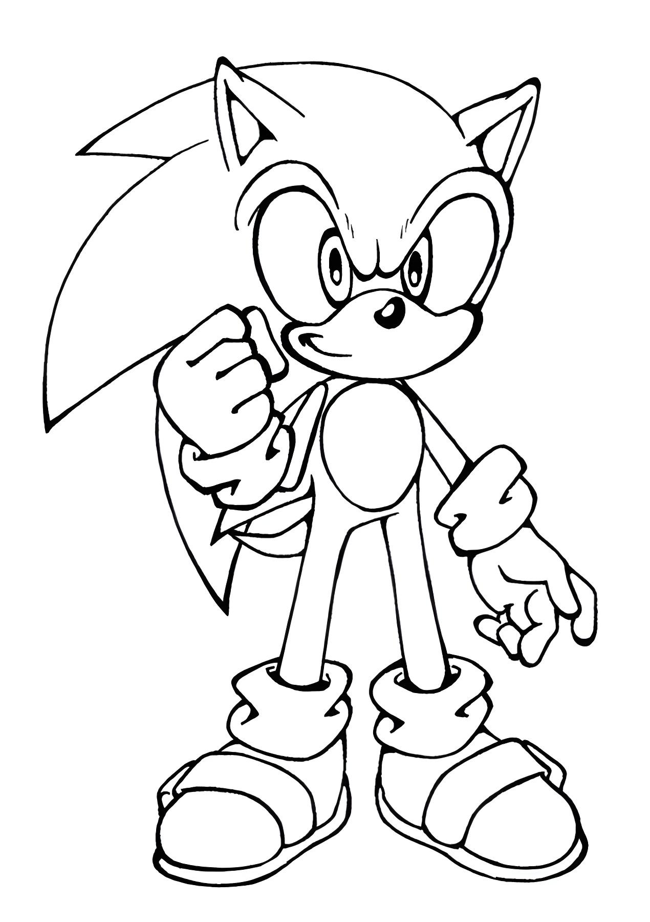 Desenho do Sonic the hedgehog para imprimir