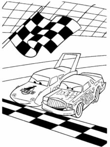 Desenho do Strip Weathers e Chick Hicks de Carros para colorir