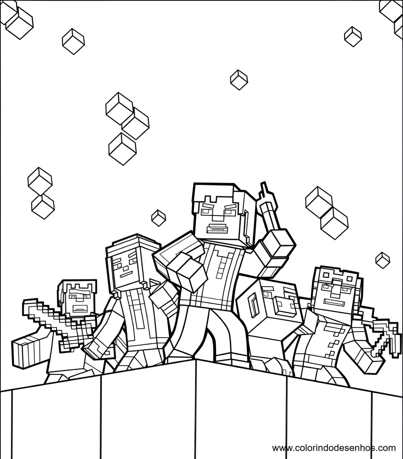 Desenho Minecraft para colorir