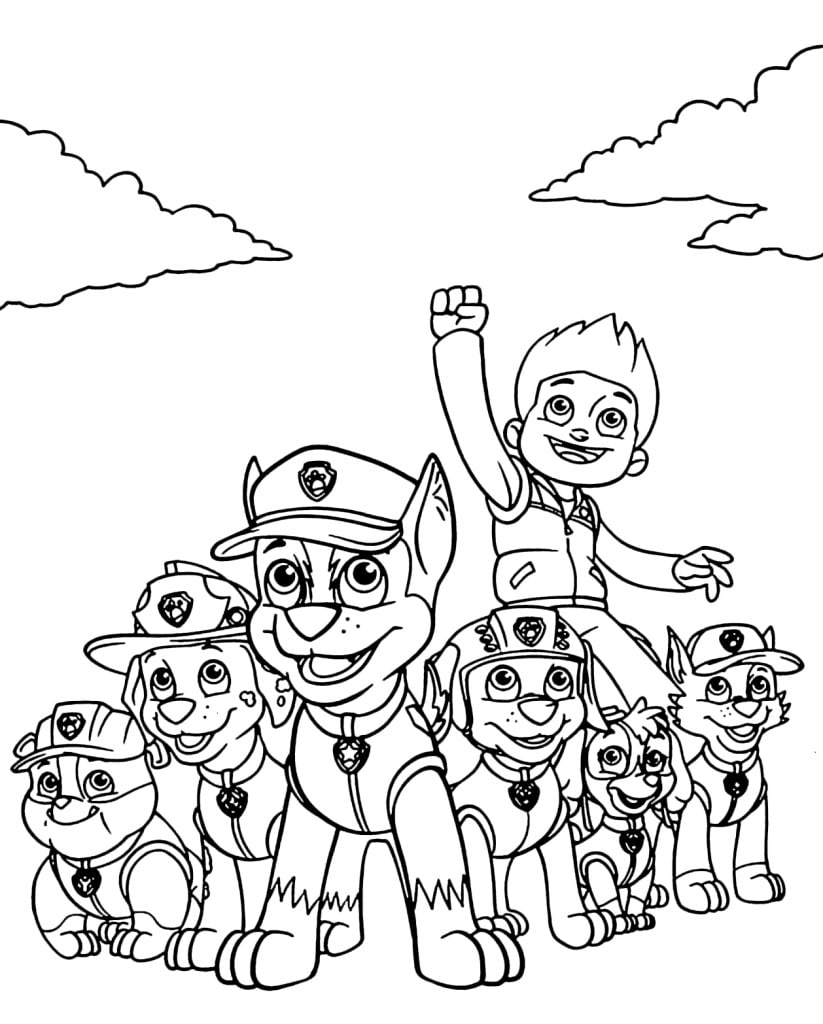 Desenho Patrulha Canina para colorir e imprimir