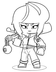 Desenho da bibi de Brawl Stars para colorir