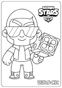 Desenho da brock de Brawl Stars para colorir