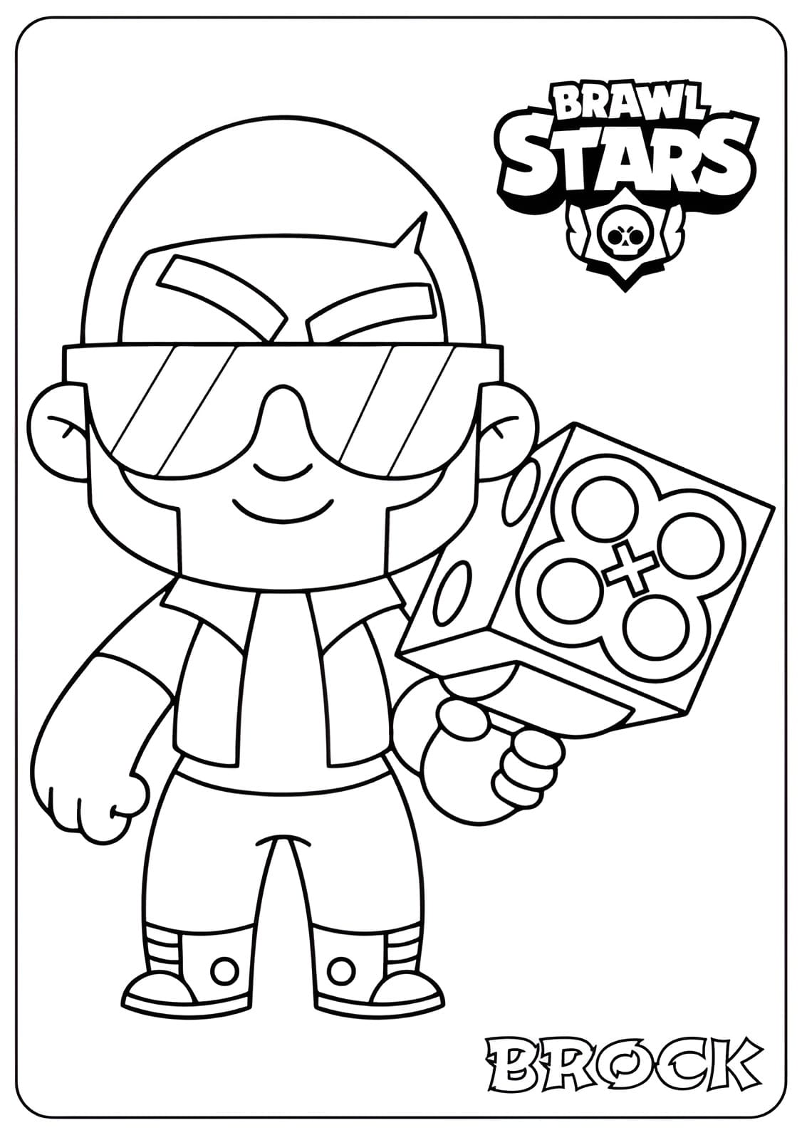 Desenho da brock de Brawl Stars para colorir