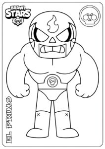 Desenho da el primo de Brawl Stars para colorir