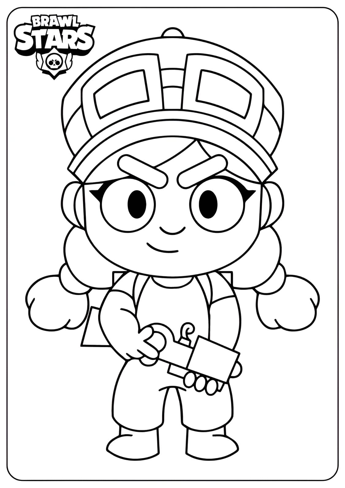 Desenho da jessie de Brawl Stars para colorir