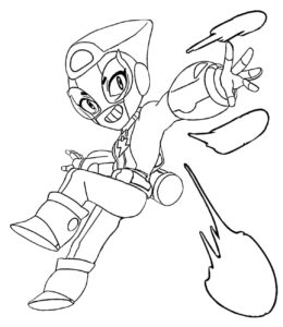 Desenho da max de Brawl Stars para colorir