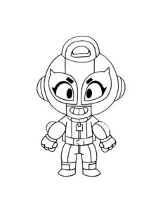 Desenho da max de Brawl Stars para colorir e imprimir